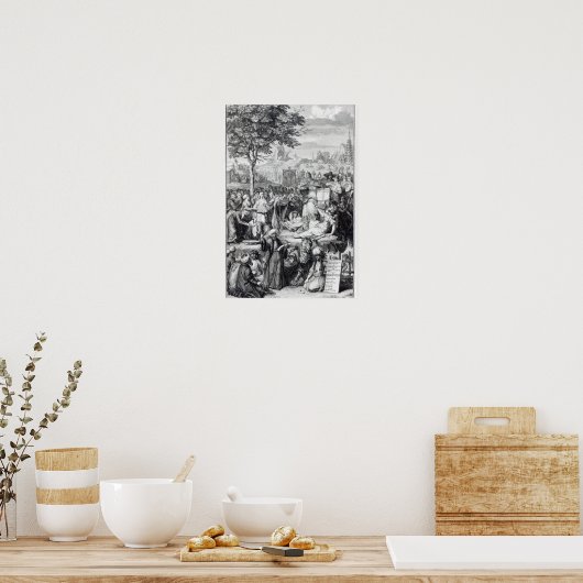 Het beginsel van de religie in de wereld poster (Keuken)