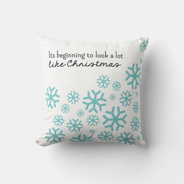 Het begint een beetje als Kerstmis te kijken | Wit Kussen (Voorkant)