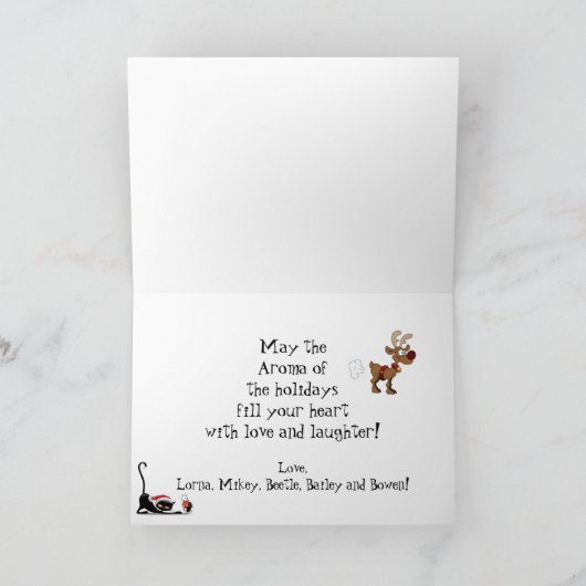 Het begint een beetje naar Kerstmis te ruiken Katt Kaart (Binnen)
