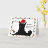 Het begint een beetje naar Kerstmis te ruiken Katt Kaart (Gele Bloem)