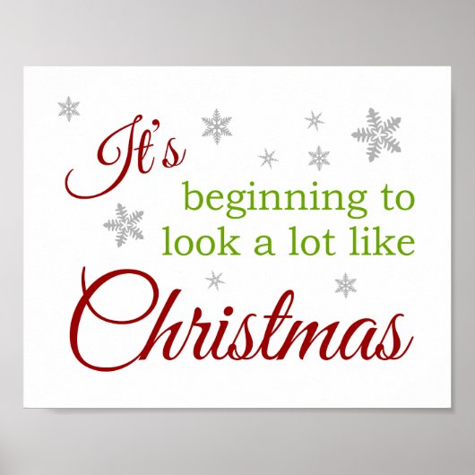 Het begint een beetje te lijken op kerstPoster Poster (Voorkant)