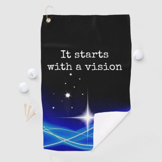 Het begint met een visie golfhanddoek (Insitu)