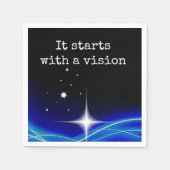 Het begint met een visie servet (Voorkant)
