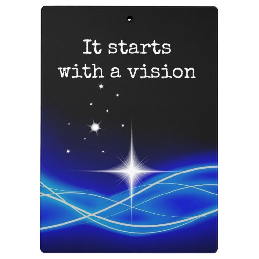 Het begint met een zichtklembord klembord (Achterkant)