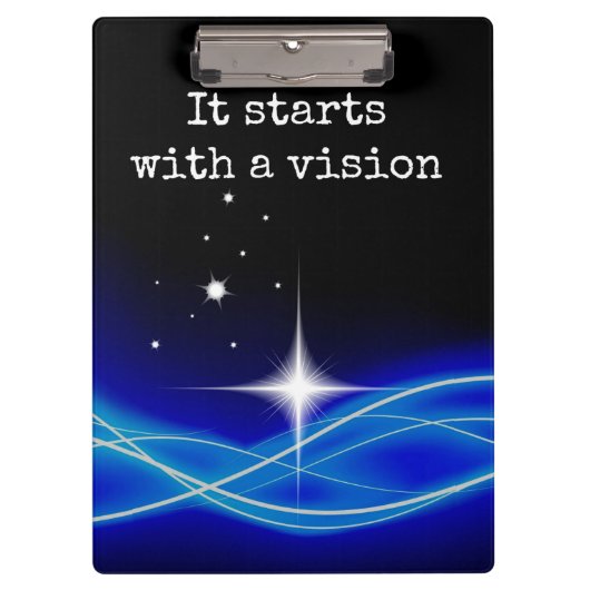 Het begint met een zichtklembord klembord (Voorkant)