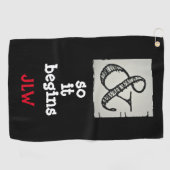 Het begint met het Ampersand Symbool Humoureus Golfhanddoek (Horizontaal)