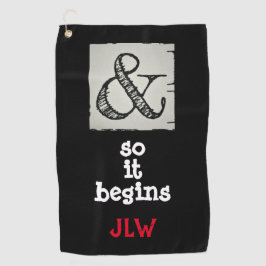 Het begint met het Ampersand Symbool Humoureus Golfhanddoek