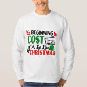 Het begint met kerstmis veel te kosten t-shirt (Voorkant)