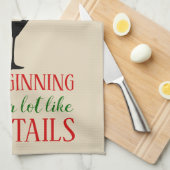 Het begint te lijken op Cocktails Towel Theedoek (Quarter Fold)