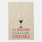 Het begint te lijken op Cocktails Towel Theedoek (Verticaal)