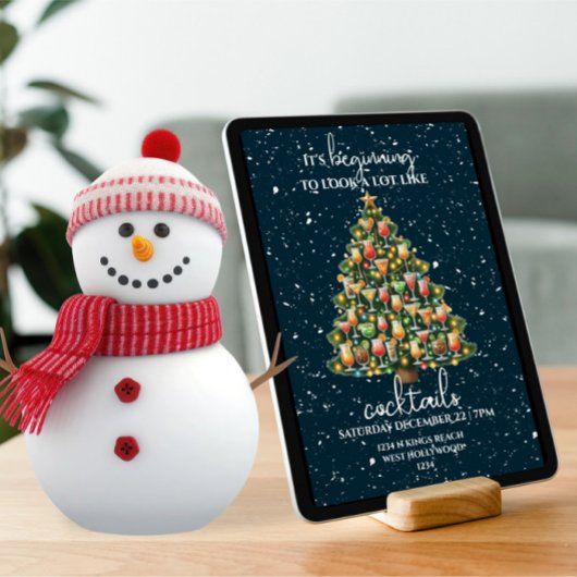 Het begint te lijken op een cocktail als Kerstmis Kaart