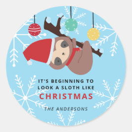 Het begint te lijken op een Sleuf als een kerstkaa Ronde Sticker