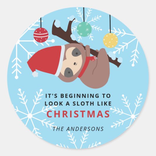 Het begint te lijken op een Sleuf als een kerstkaa Ronde Sticker (Voorkant)