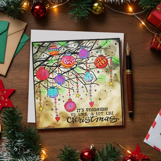 Het begint te lijken op Kerstmis Quote Feestdagenkaart