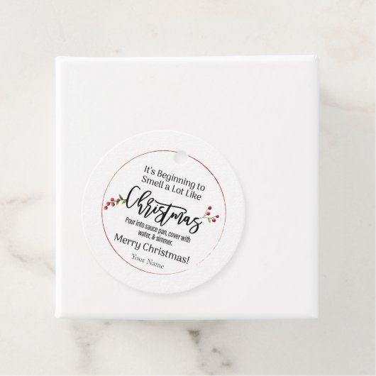 Het begint te ruiken als kerstmis Labels (In situ)