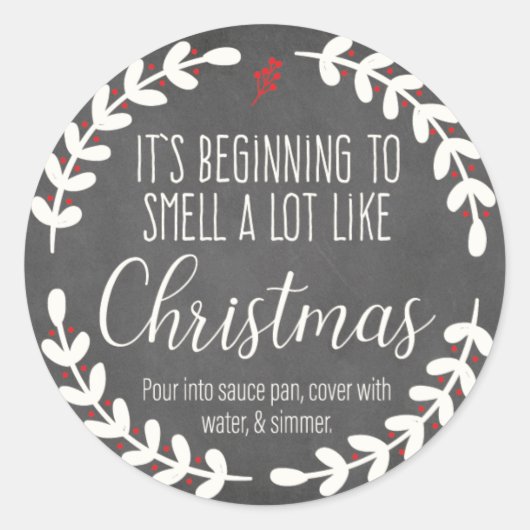 Het begint te ruiken naar Kerst sticker 2 (Voorkant)
