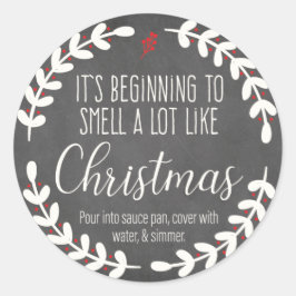 Het begint te ruiken naar Kerst sticker 2