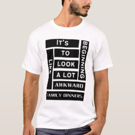 Het begint veel op ongemakkelijke Mannen t-sh te l T-shirt