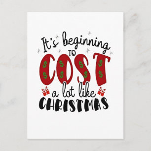 Het begint veel te kosten als Kerstmis Aankondigingskaart