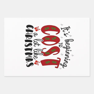 Het begint veel te kosten als Kerstmis Inpakpapier Vel