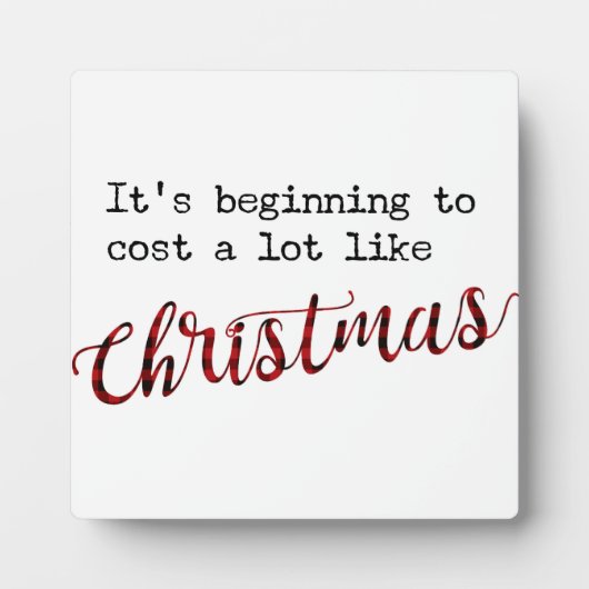 Het begint veel te kosten, zoals kerstgebarentaal fotoplaat (Voorkant)