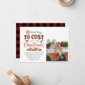 Het begint veel te kosten zoals Kerstmis. Notitiekaartje (Voorkant / Achterkant in situ)