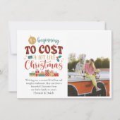 Het begint veel te kosten zoals Kerstmis. Notitiekaartje (Voorkant)