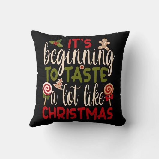 Het begint veel te smaken als Kerstmis Kussen (Achterkant)