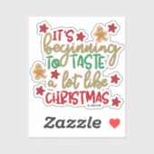 Het begint veel te smaken als Kerstmis Sticker (Vel)