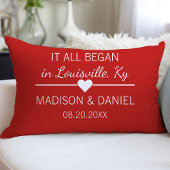 Het begon allemaal Romantisch Gepersonaliseerde Co Kussen