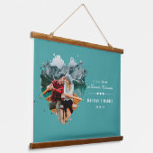 Het begon allemaal | Romantische persoonlijke pare Hangend Wandkleed (Gebogen)