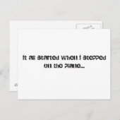 Het begon allemaal toen ik in het vliegtuig stapte briefkaart (Voorkant / Achterkant)