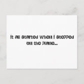 Het begon allemaal toen ik in het vliegtuig stapte briefkaart (Voorkant)