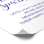 Het begon met een Sparkle Blue Wedding Sparkler Poster (Hoek)