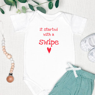 Het begon met een Swipe - Grappig Love Quote Romper