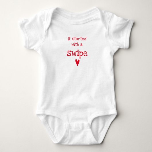 Het begon met een Swipe - Grappig Love Quote Romper (Voorkant)