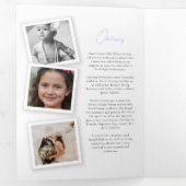 Het begrafenisherdenkingsprogramma maakt foto's pa drieluik uitnodiging (Binnenzijde eerst)