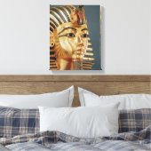 Het begrafenismasker van Tutankhamun Canvas Afdruk (Insitu (Slaapkamer))