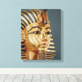 Het begrafenismasker van Tutankhamun Canvas Afdruk (Insitu (Houten vloer))