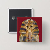 Het begrafenismasker van Tutankhamun Vierkante Button 5,1 Cm (Voorkant /achterkant)