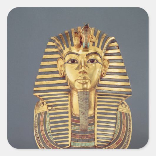 Het begrafenismasker van Tutankhamun Vierkante Sticker (Voorkant)