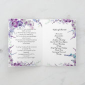 Het BegrafenisProgramma van de paarse Bloemen van Programma (Binnen)