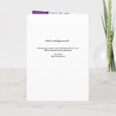 Het BegrafenisProgramma van paarse Rozen Programma (Achterkant)