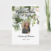 Het begrafenisprogramma van White Roses Programma (Voorkant)