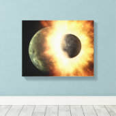 Het begrip "hemelse lichaam" van de kunstenaar canvas afdruk (Insitu (Houten vloer))