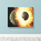Het begrip "hemelse lichaam" van de kunstenaar canvas afdruk (Insitu (Houten vloer))