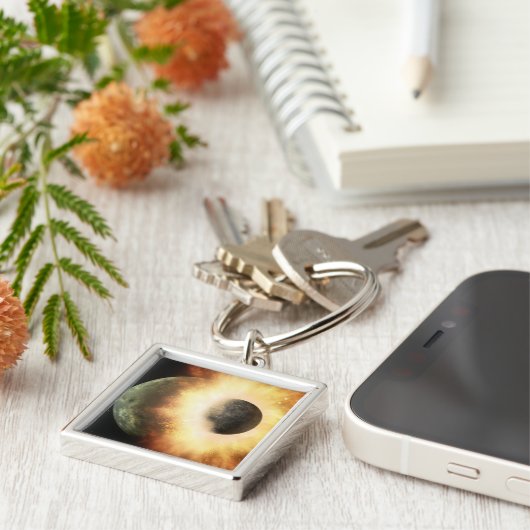 Het begrip "hemelse lichaam" van de kunstenaar sleutelhanger (Zijkant)