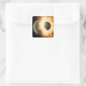 Het begrip "hemelse lichaam" van de kunstenaar vierkante sticker (Tas)