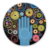 Het begrip motie van orde keramische knop (Voorkant)