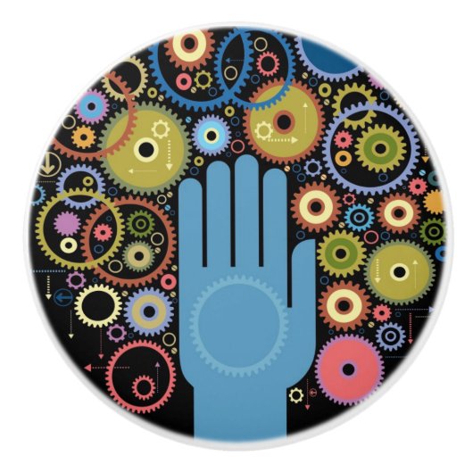 Het begrip motie van orde keramische knop (Voorkant)